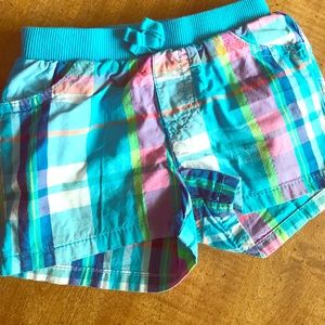 Girls plaid shorts